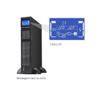 Nobreak Rack 19" ou Torre Online 1kVA E/S 120V